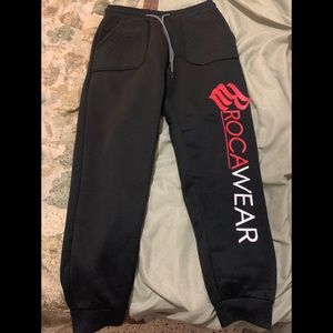 Rocawear black and red joggers